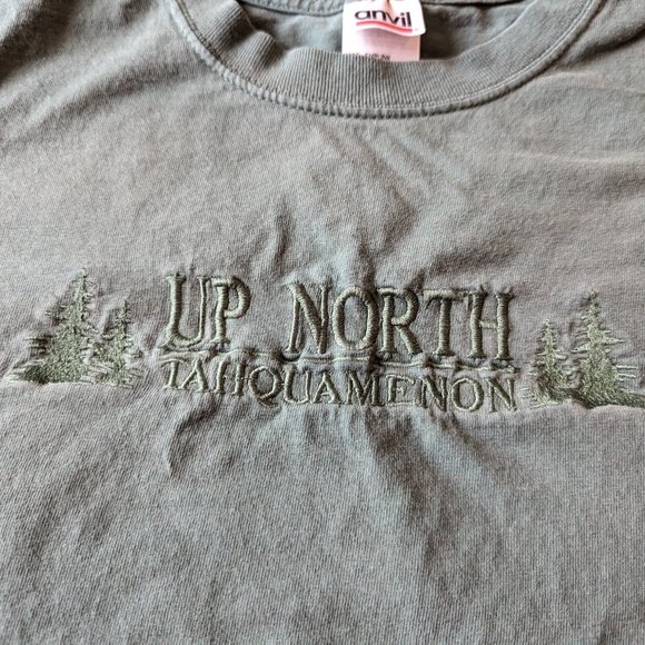 Vintage Up North Michigan Embroidered Tee - Large - Picture 3 of 4